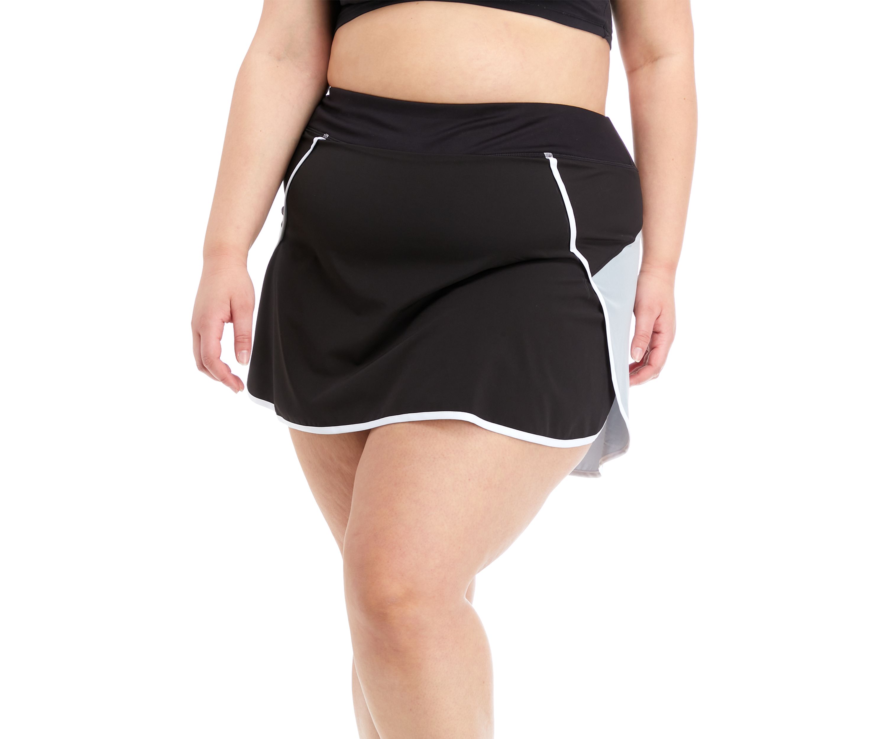 Plus Size Crossover Tulip Skort