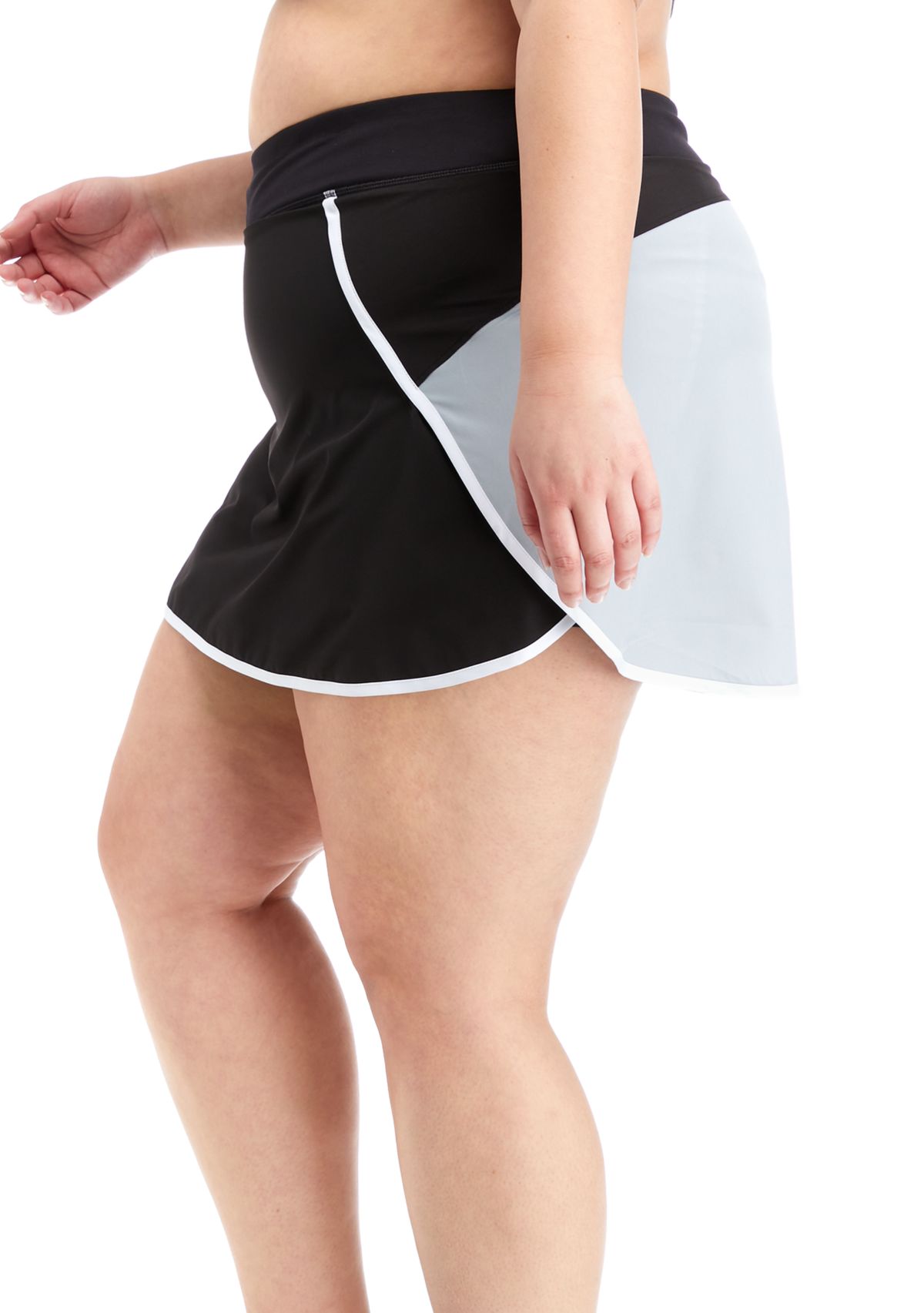 Plus Size Crossover Tulip Skort