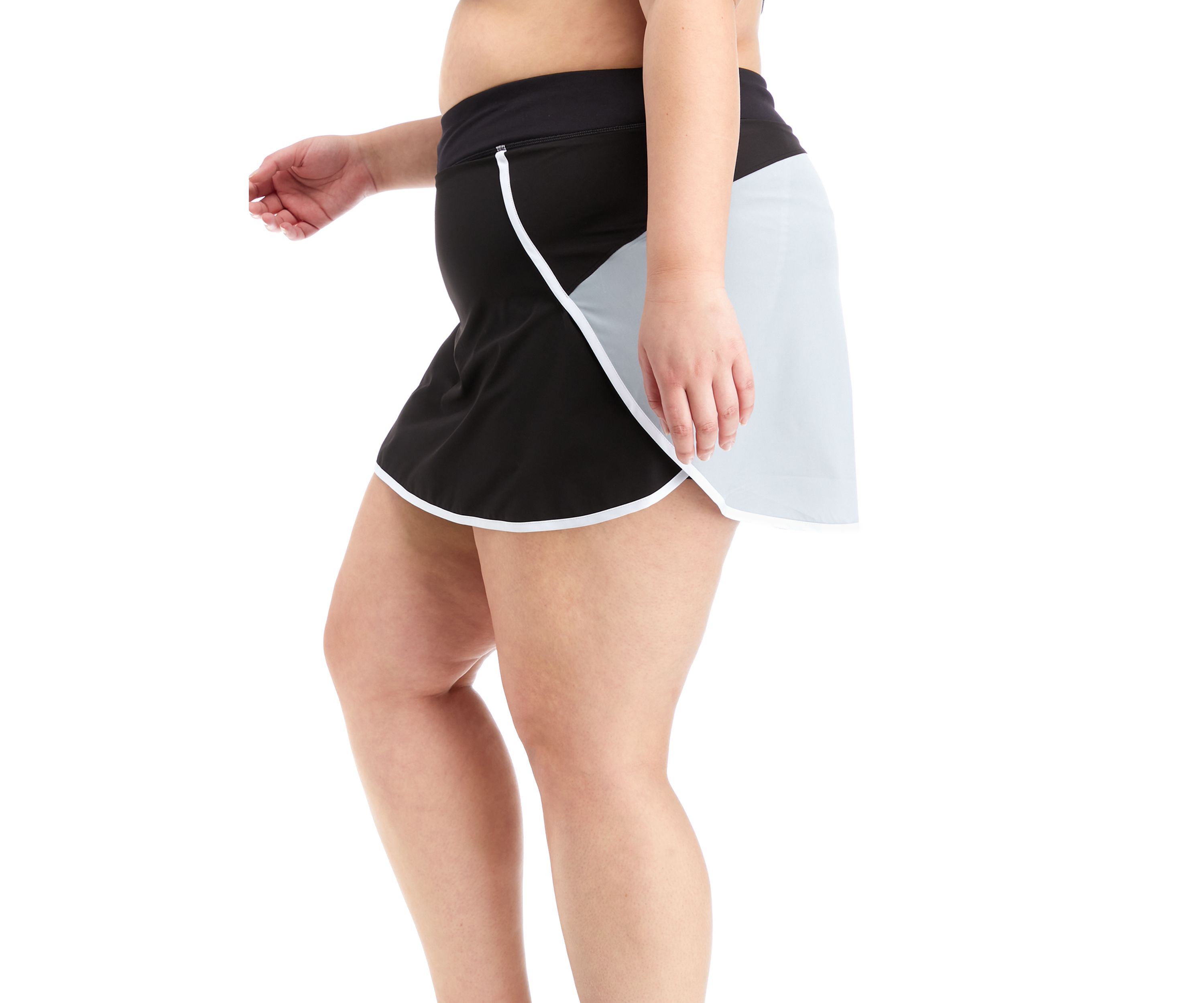 Plus Size Crossover Tulip Skort
