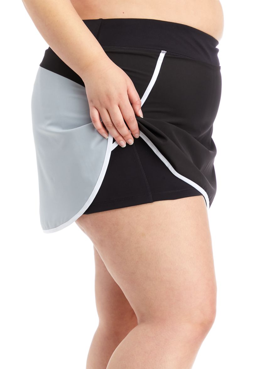 Plus Size Crossover Tulip Skort