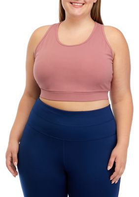 Plus Size - Zip Front Longline Low-Impact Sports Bra - Performance Core  Grey Shine - Torrid