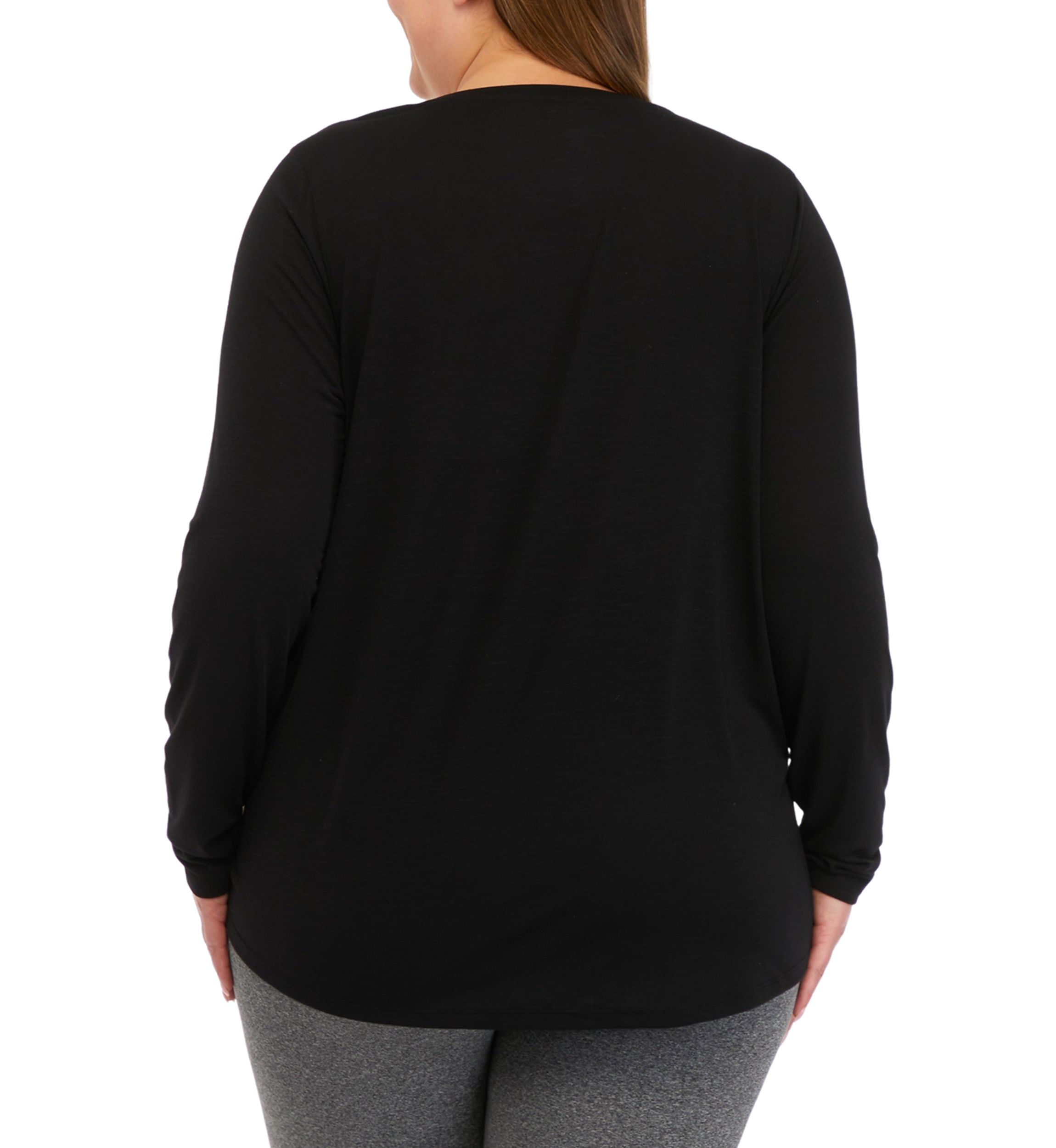 Plus Size Long Sleeve Scoop Neck T-Shirt
