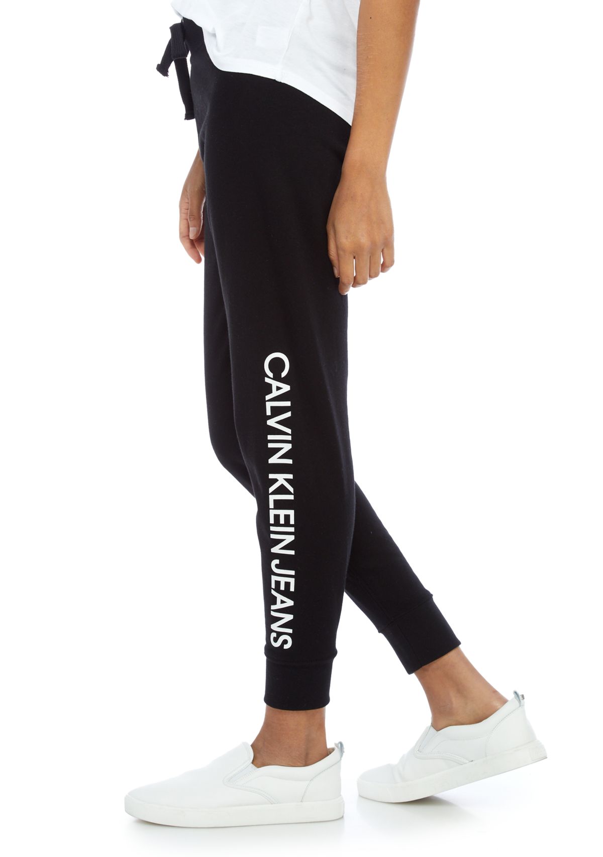 Logo Rib Trim Jogger Pants 