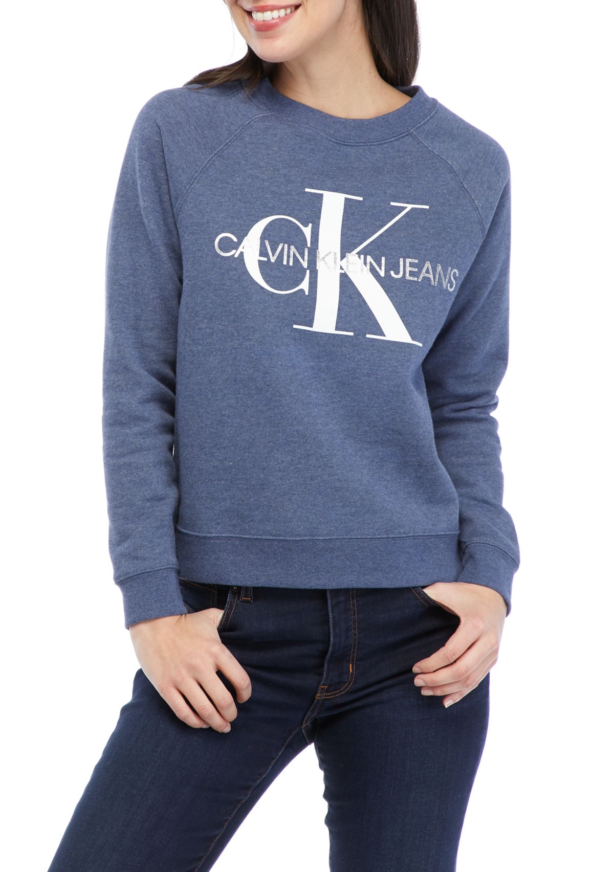 Foil Monogram Logo Graphic Crew Sweatshirt 