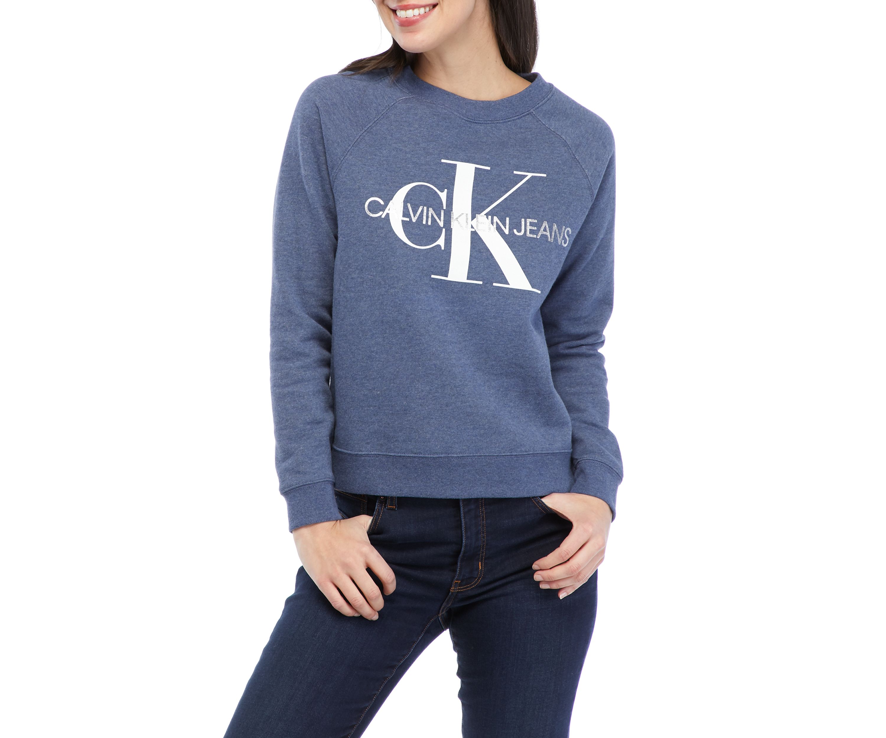 Foil Monogram Logo Graphic Crew Sweatshirt 