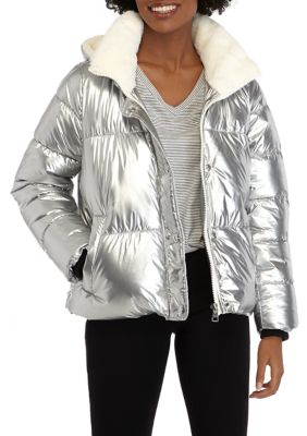 slagader trolleybus Opera Calvin Klein Jeans Women's Puffer Jacket with Sherpa and Detachable Hood |  belk