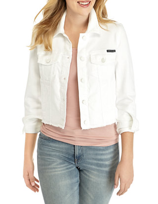 Calvin Klein Jeans Women's Raw Edge Denim Trucker Jacket | belk