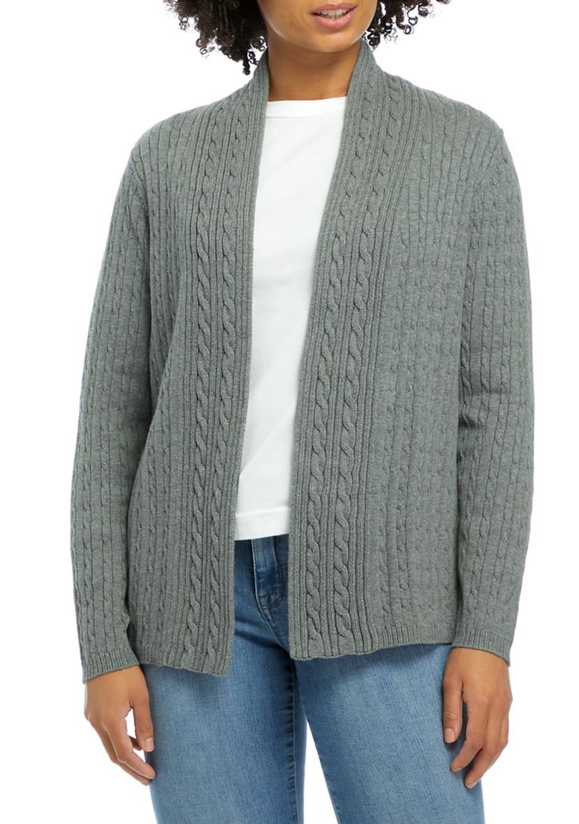Petite Cable Knit Cardigan