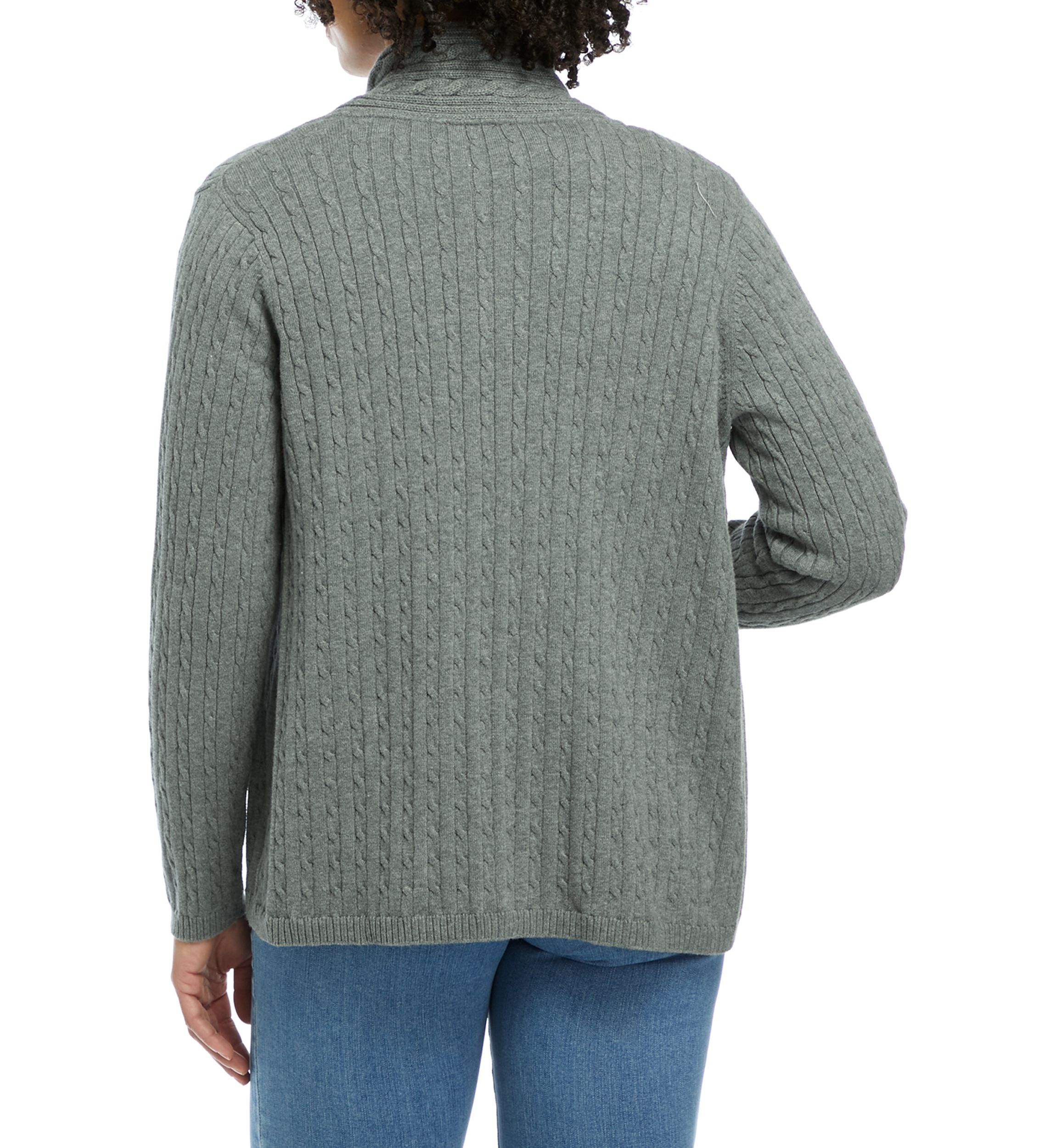 Petite Cable Knit Cardigan