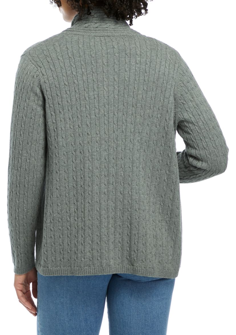 Petite Cable Knit Cardigan