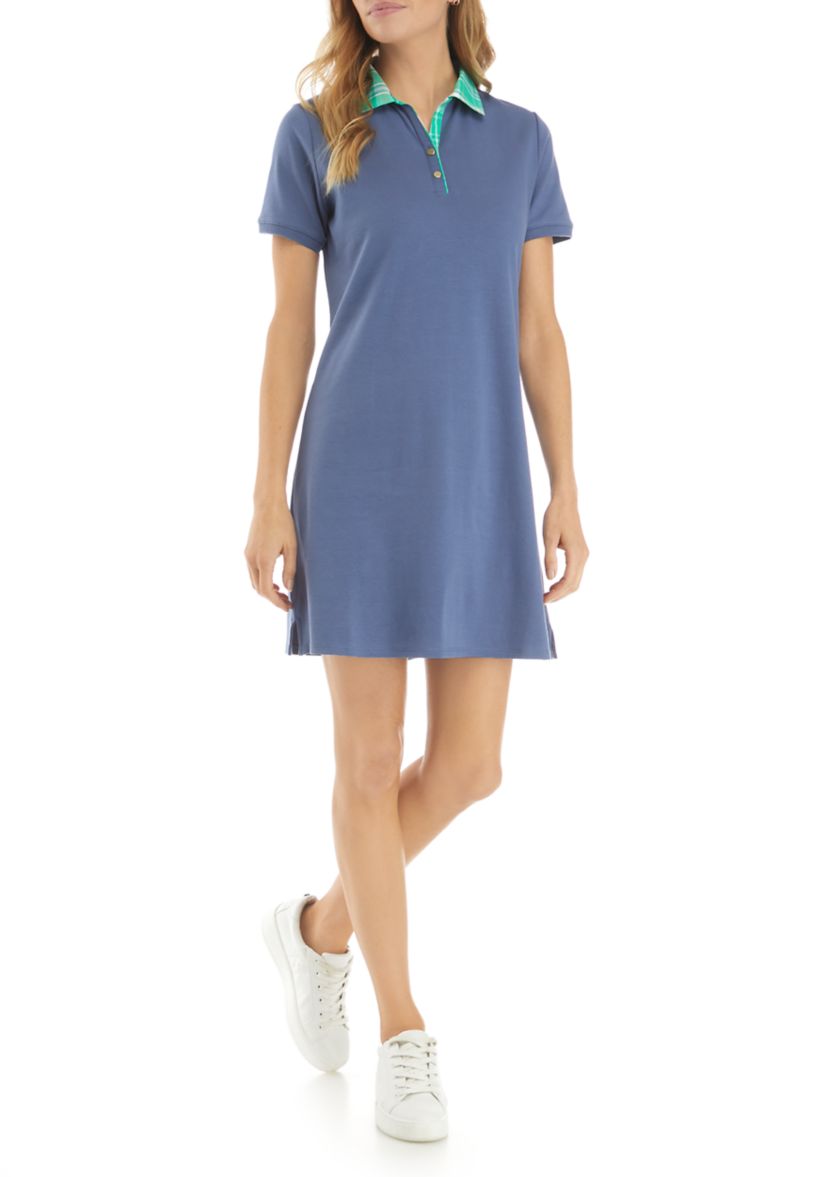 Petite Short Sleeve Polo Dress 