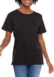 Petite Short Sleeve Cotton T-Shirt