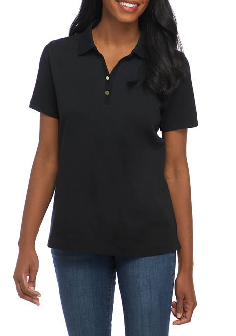 Kim Rogers® Petite Short Sleeve Polo Shirt | belk