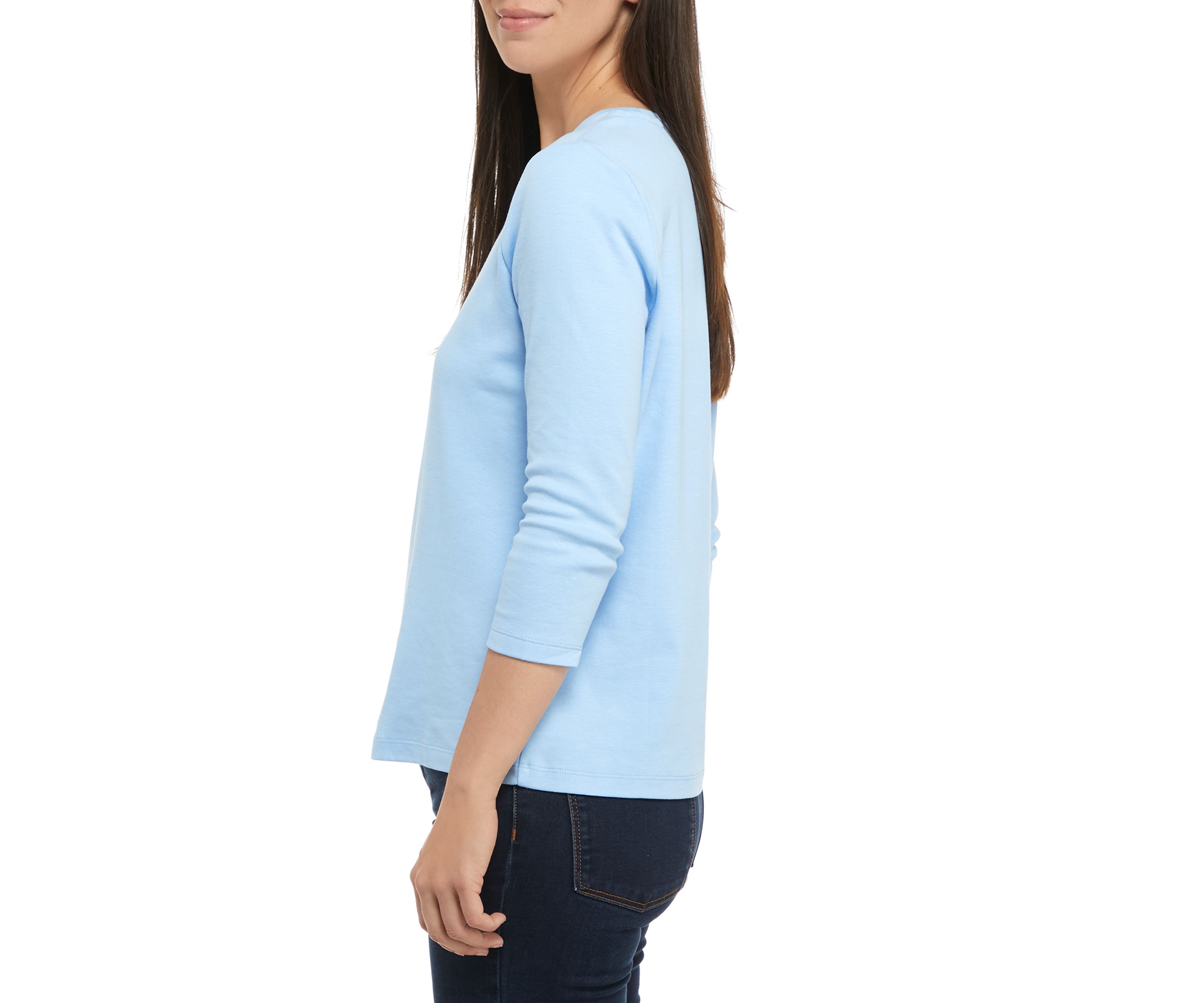 Petite 3/4 Sleeve Graphic T-Shirt 