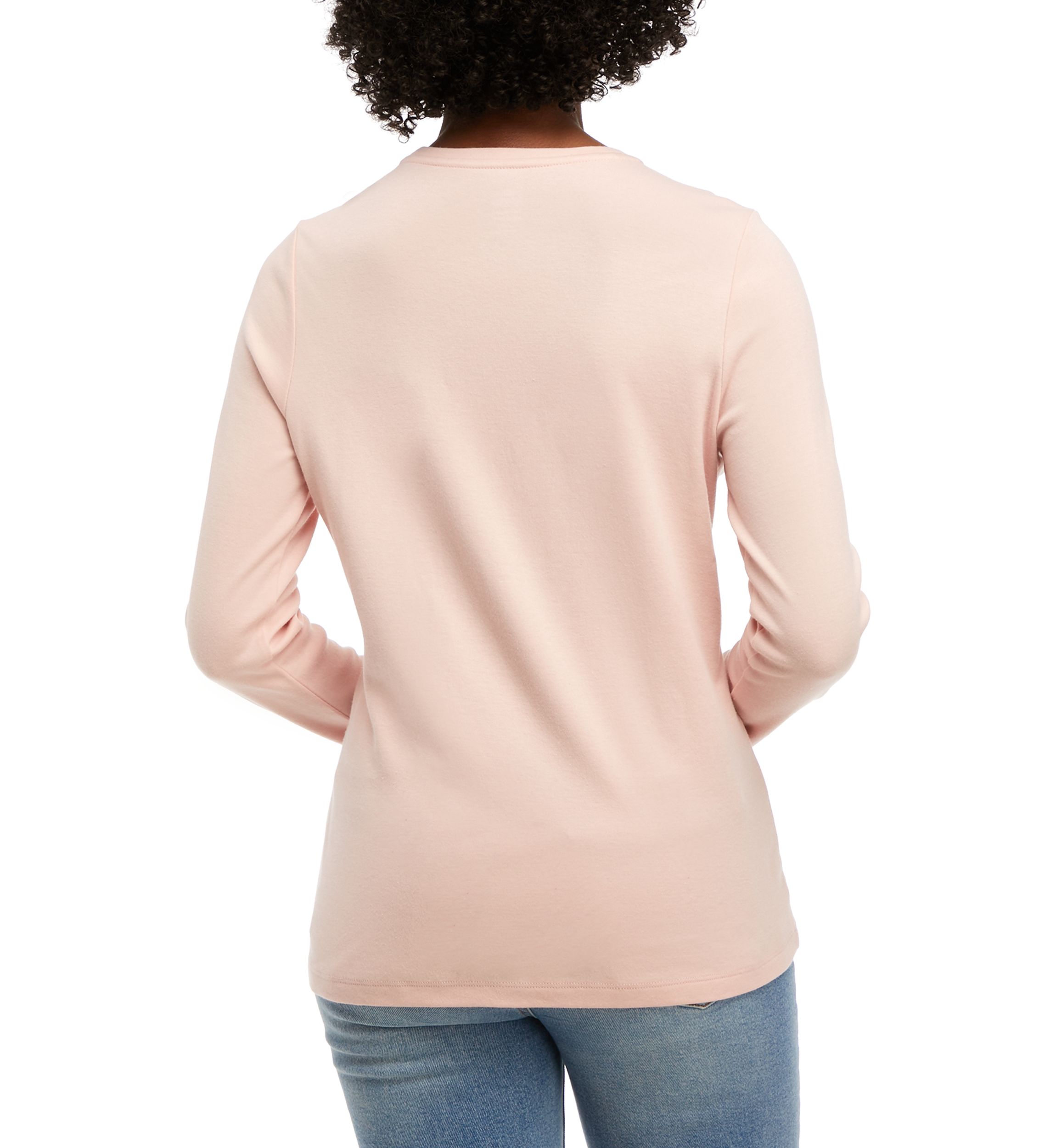 Petite Long Sleeve Crew Neck Top