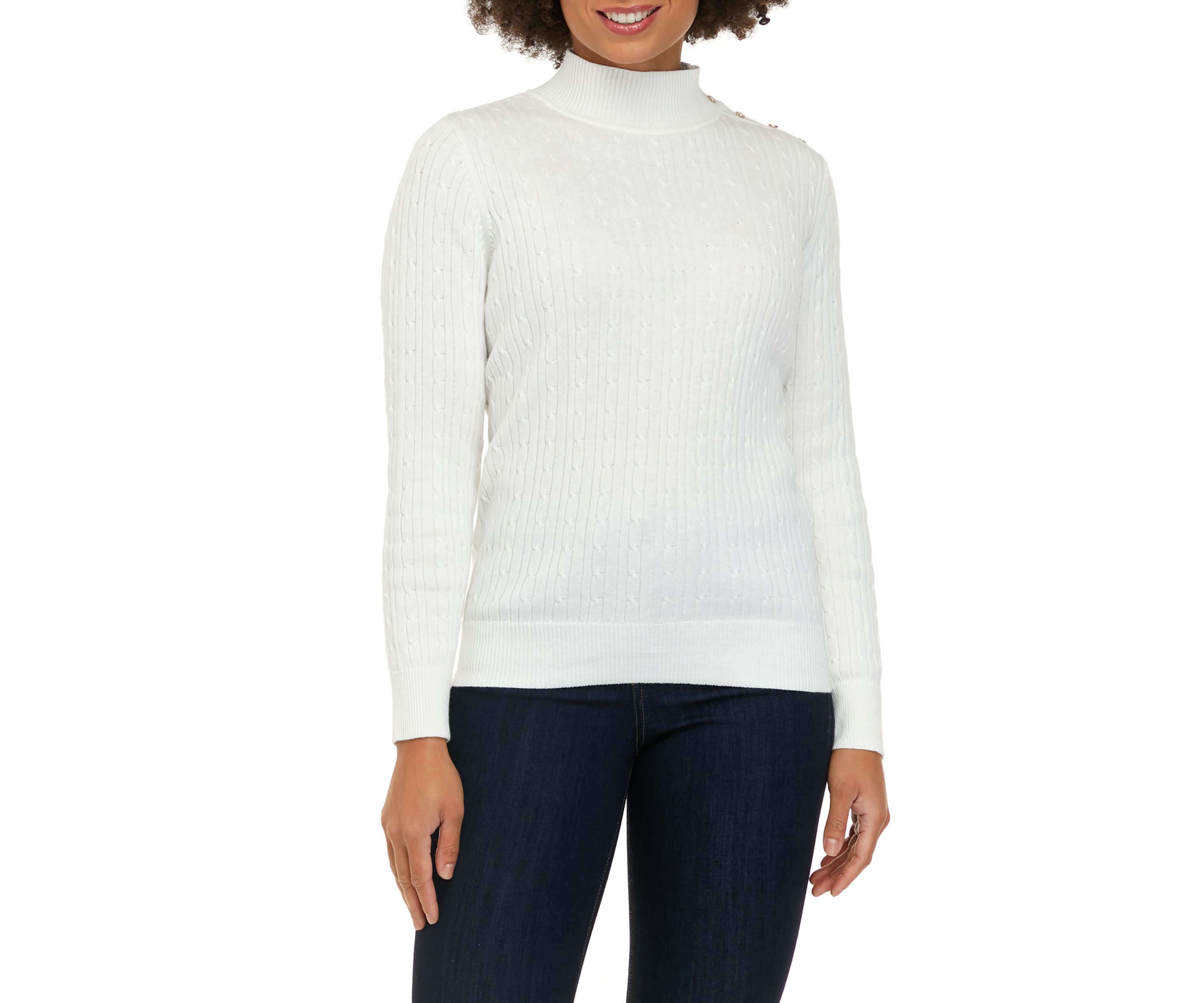Petite Long Sleeve Turtleneck Sweater