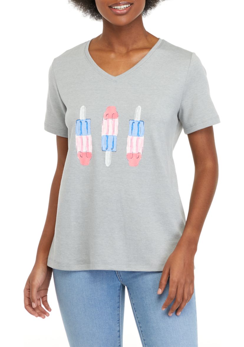 Petite Americana Popsicle Graphic T-Shirt 