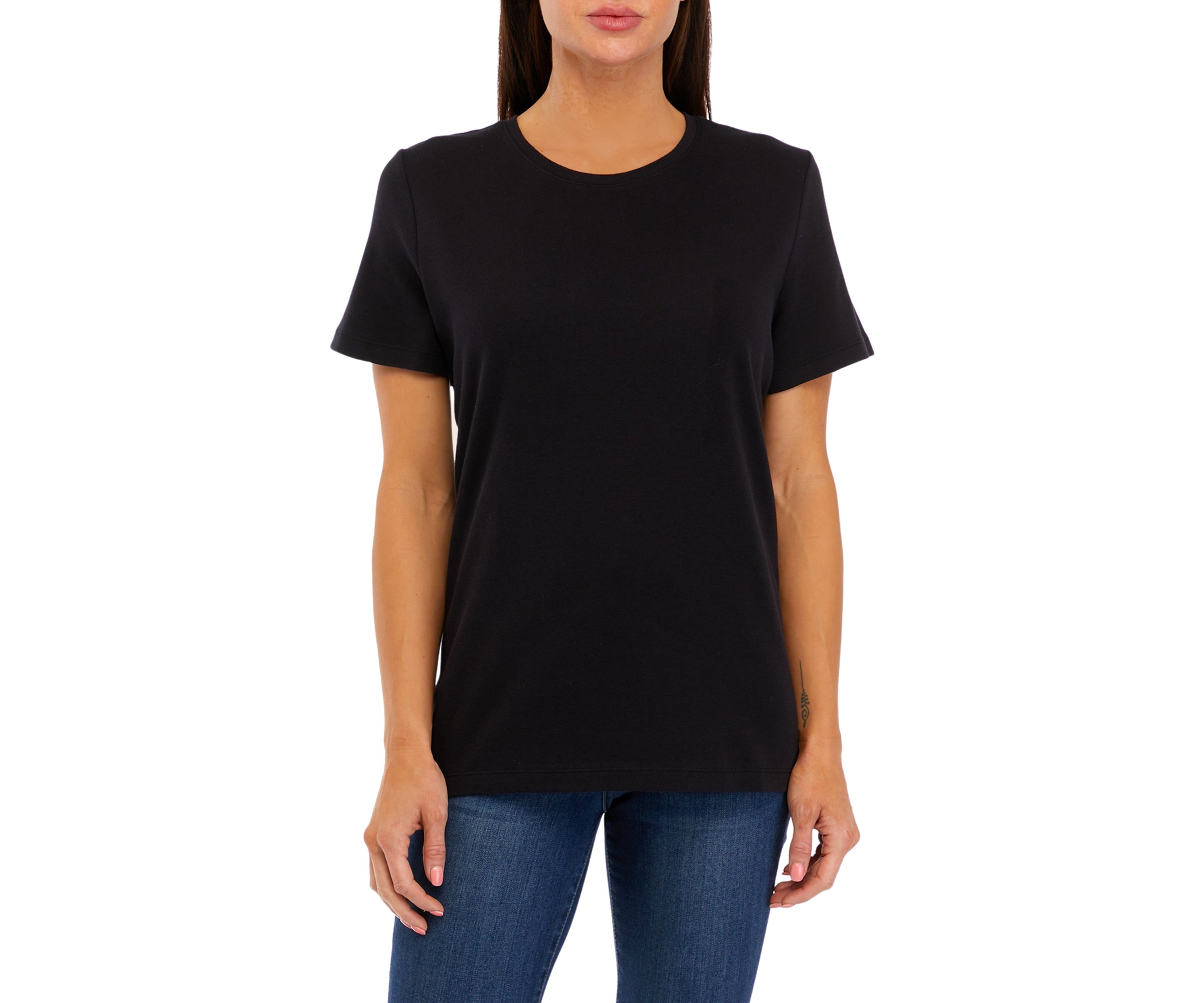 Petite Short Sleeve Crew Neck T-Shirt 