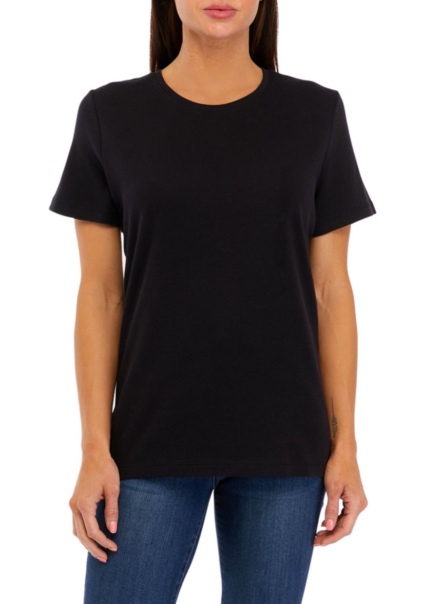 Petite Short Sleeve Crew Neck T-Shirt 