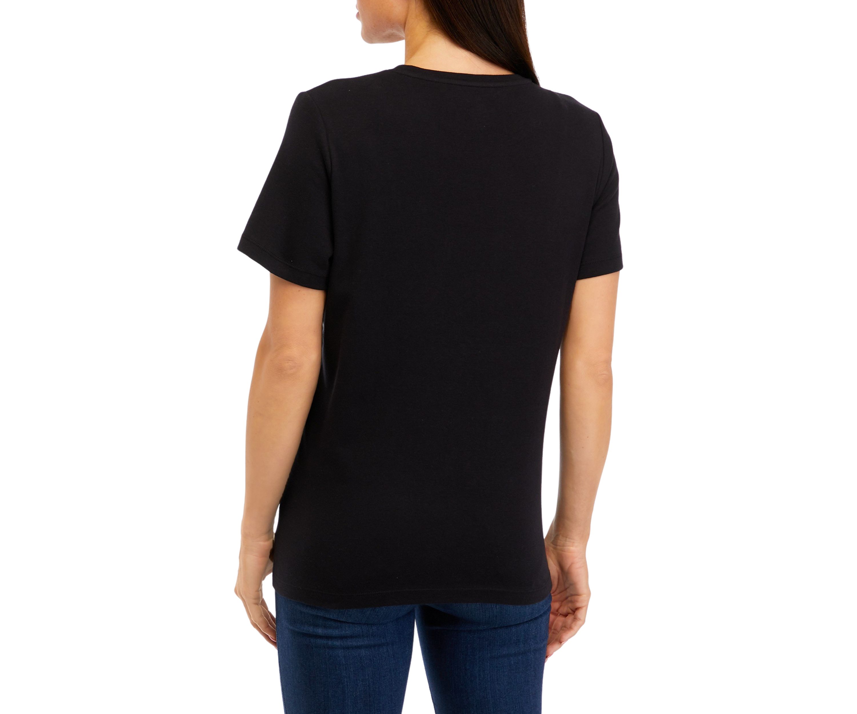 Petite Short Sleeve Crew Neck T-Shirt 