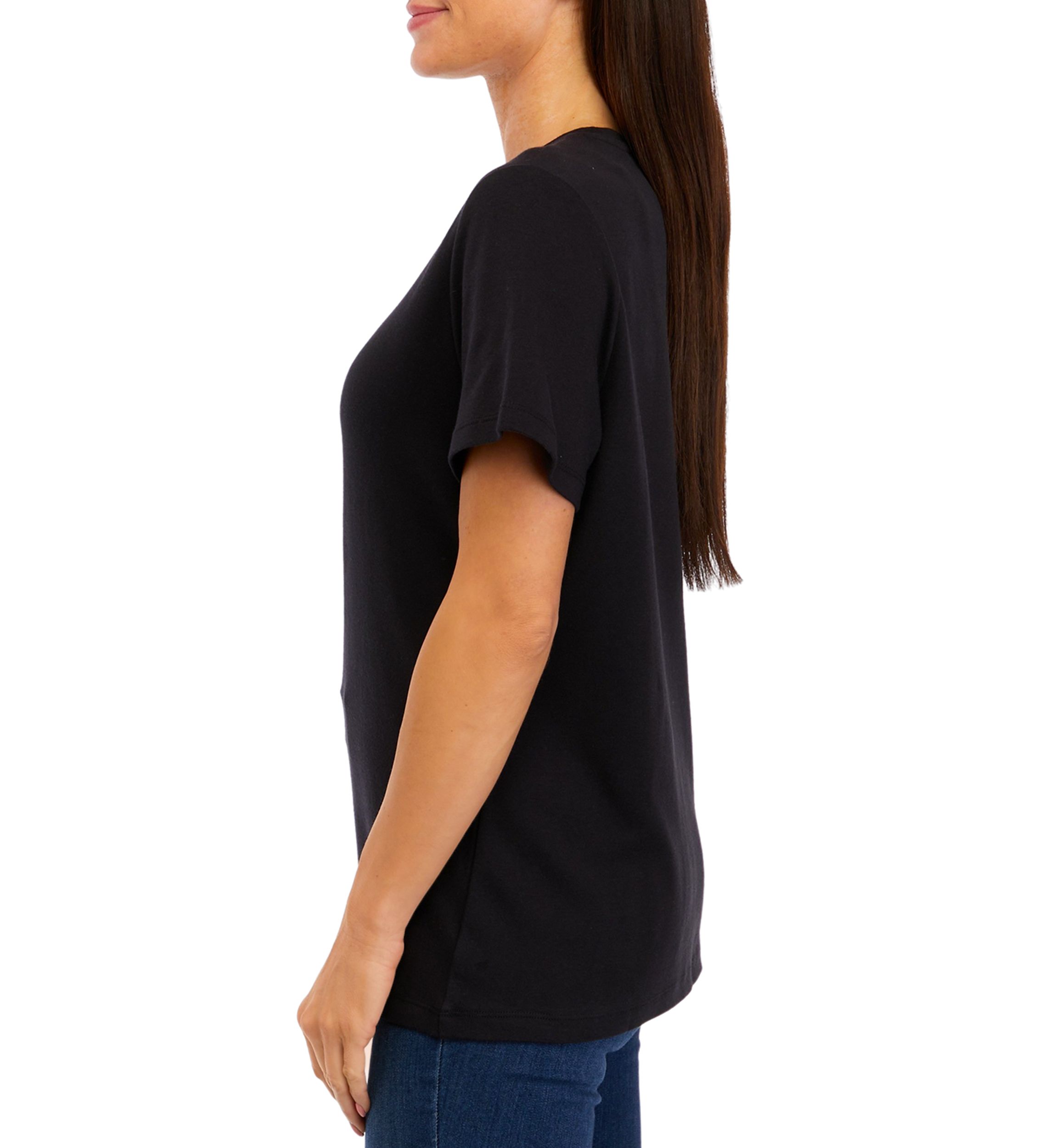 Petite Short Sleeve Crew Neck T-Shirt 