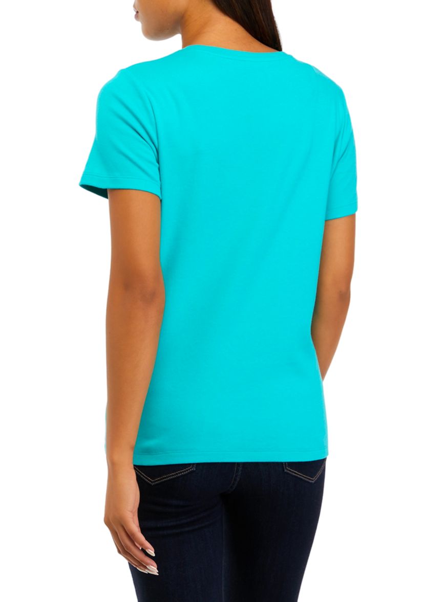 Petite Short Sleeve Fashion T-Shirt 