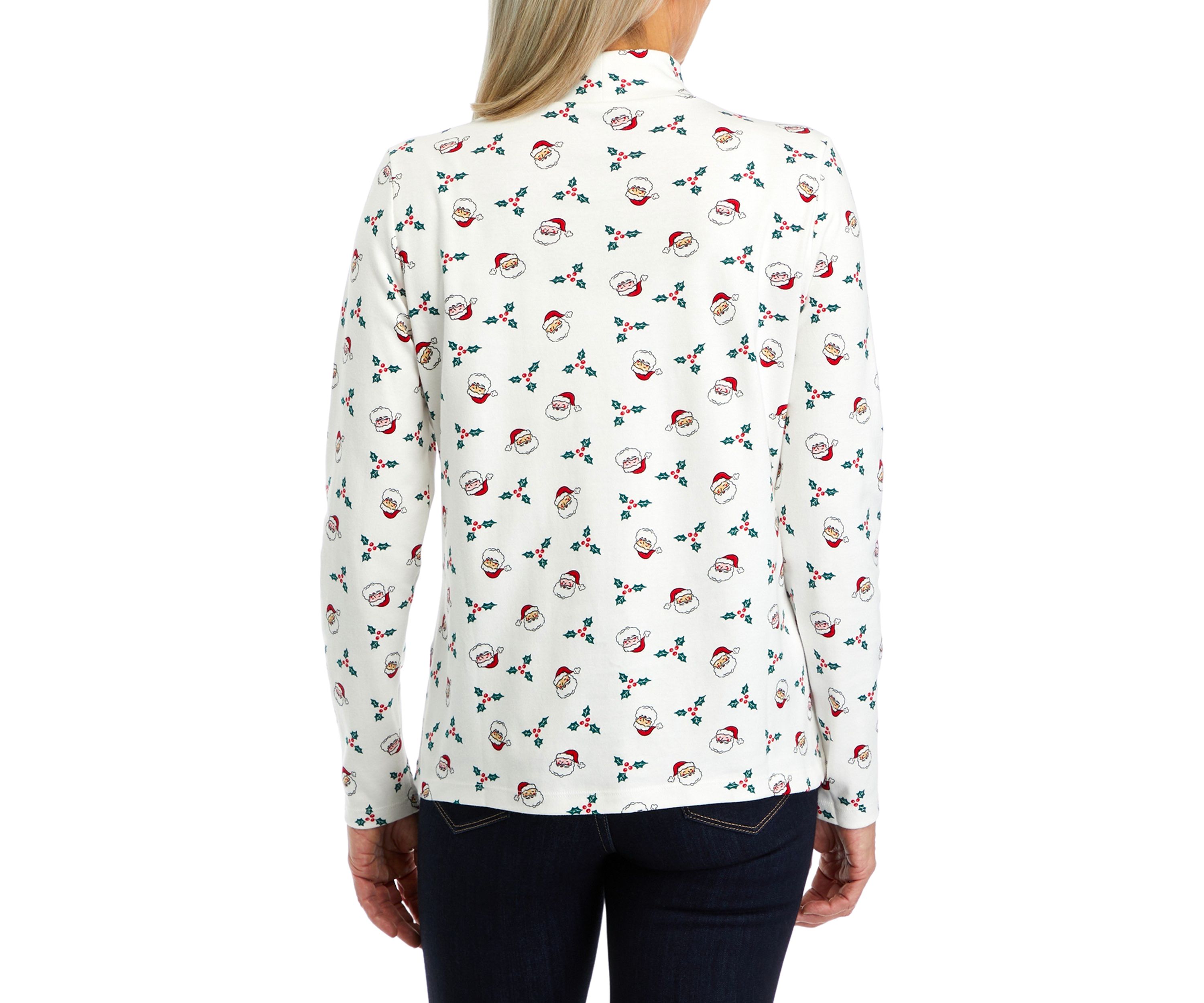 Petite Long Sleeve Mock Neck Top