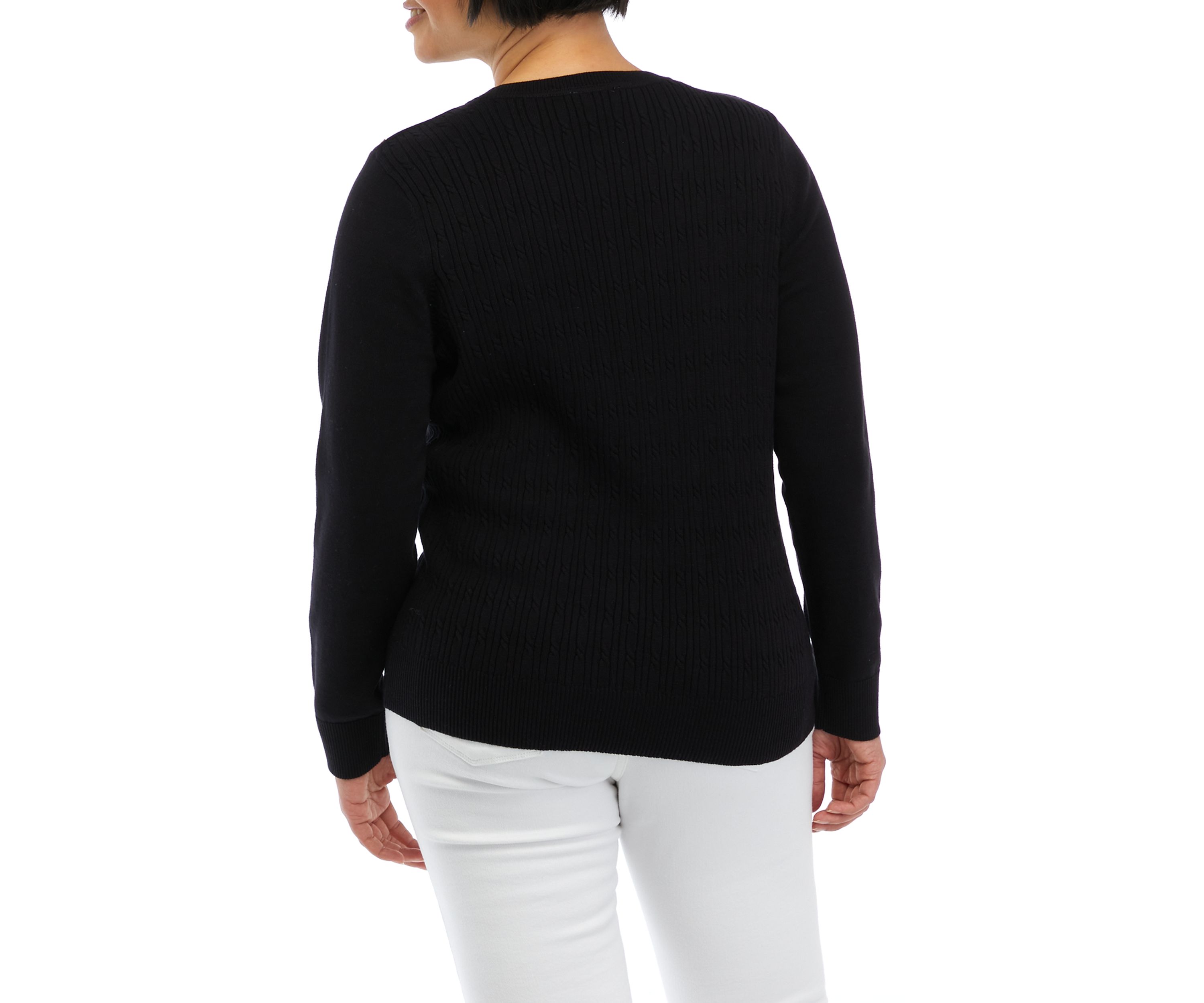 Petite Long Sleeve Crew Neck Shirt 