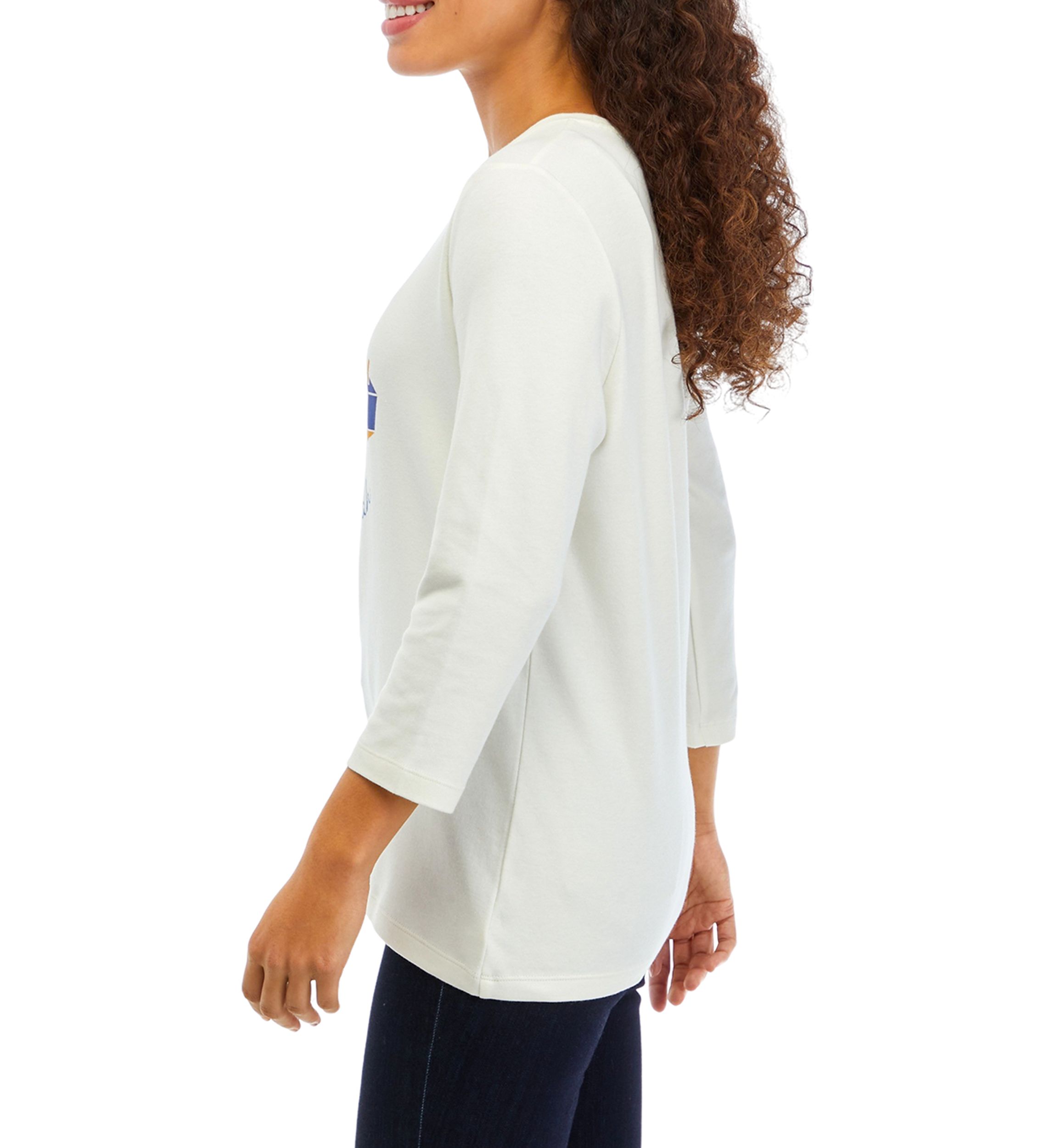Petite 3/4 Sleeve Holiday Graphic T-Shirt