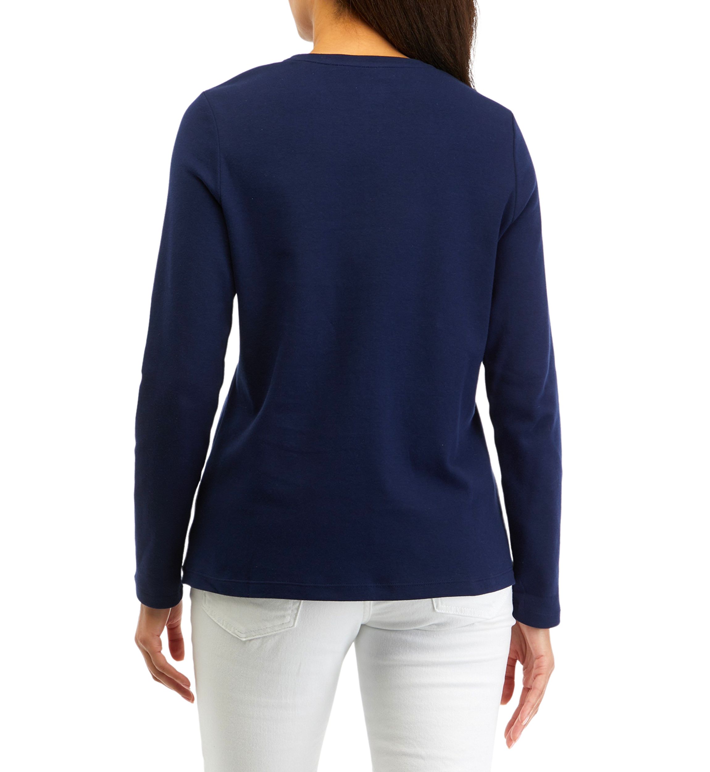 Petite Graphic Crew Neck Top