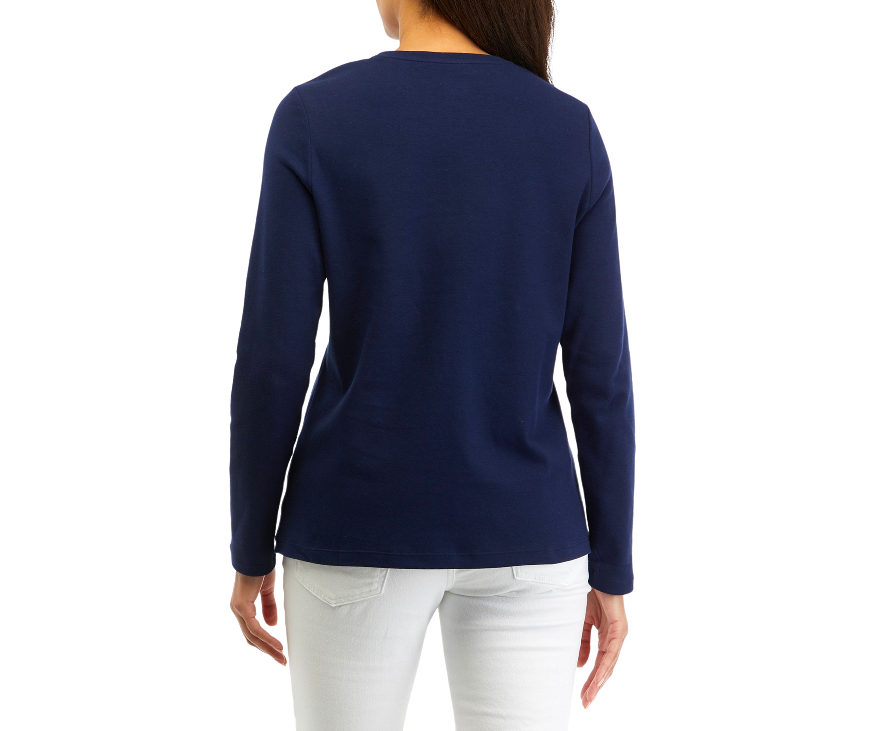 Petite Graphic Crew Neck Top