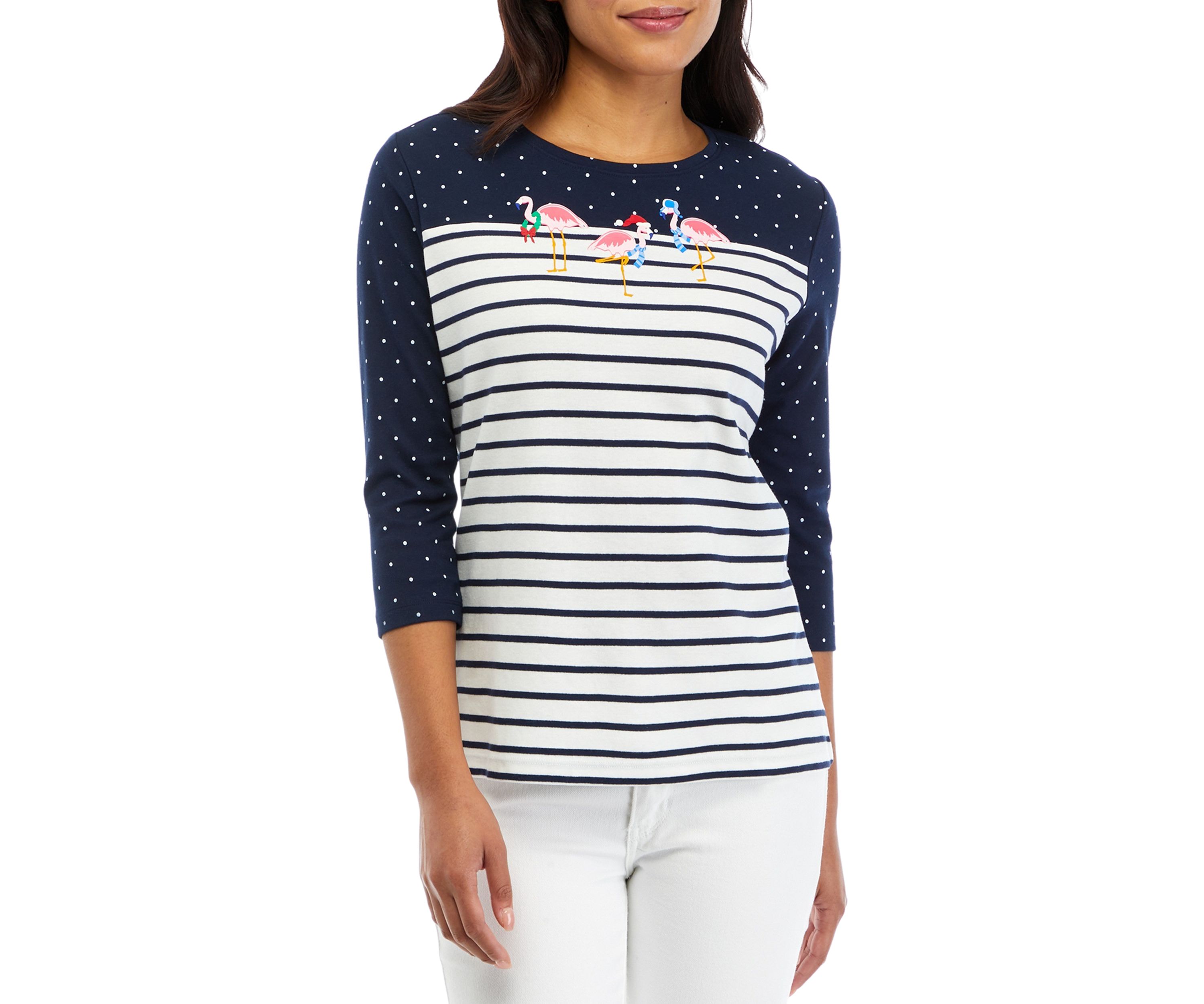 Petite Printed Crew Neck T-Shirt