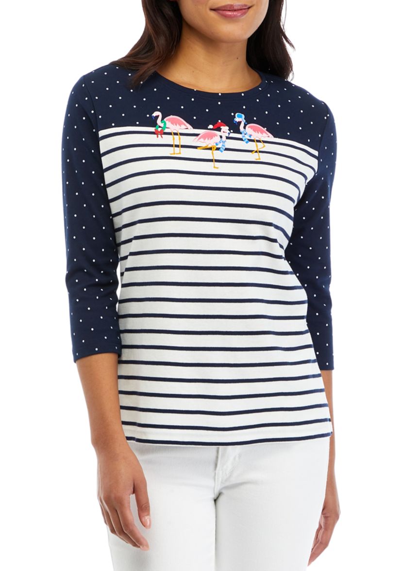 Petite Printed Crew Neck T-Shirt