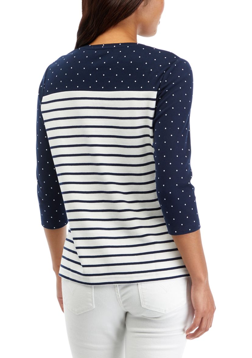 Petite Printed Crew Neck T-Shirt