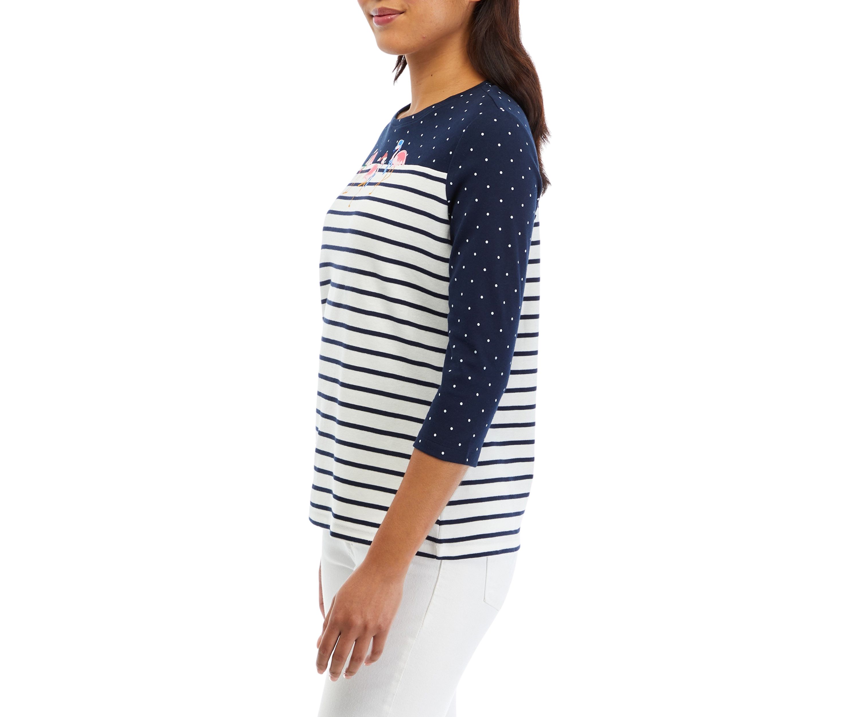 Petite Printed Crew Neck T-Shirt