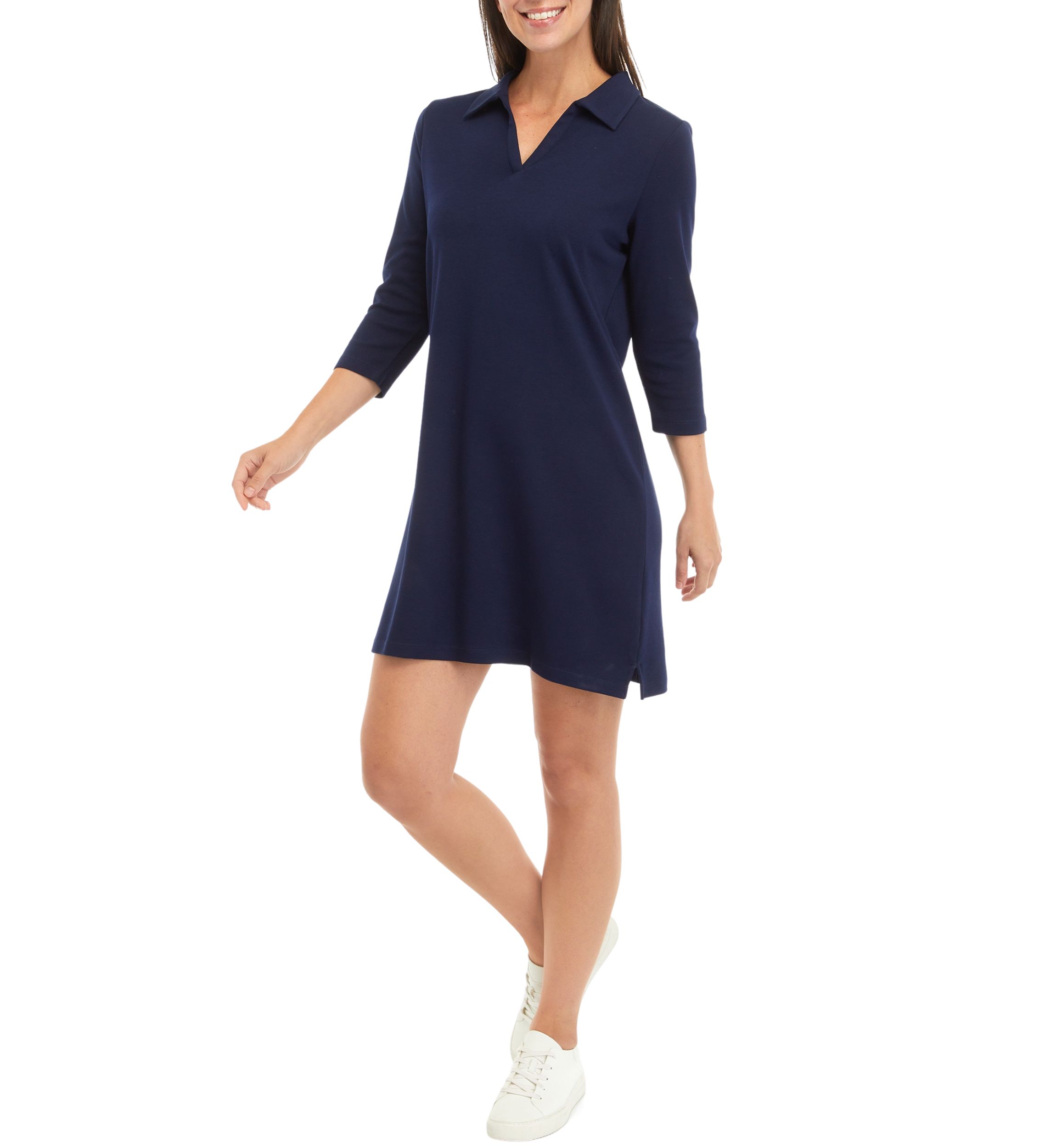 Petite Johnny Collar Polo Dress