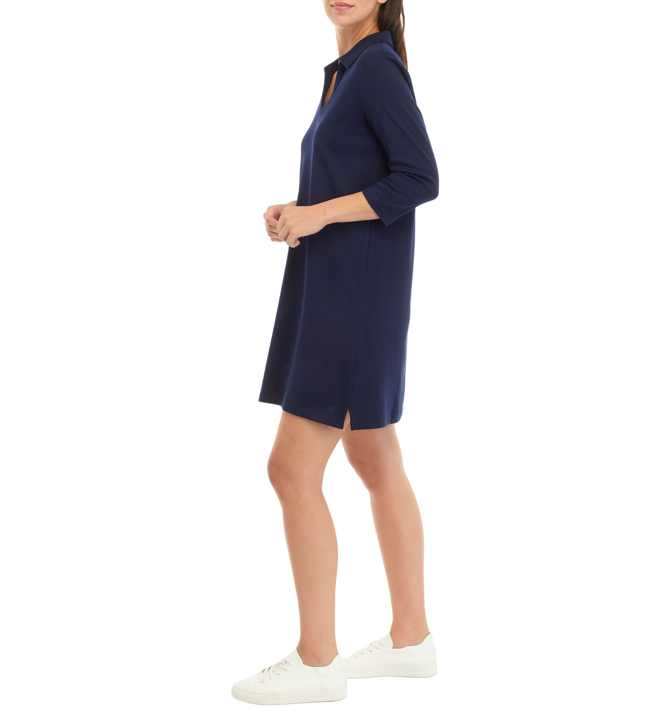 Petite Johnny Collar Polo Dress