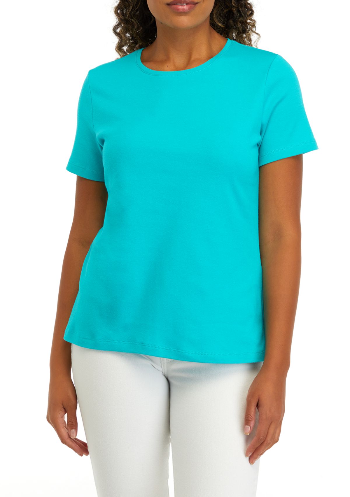 Petite Solid Cotton T-Shirt