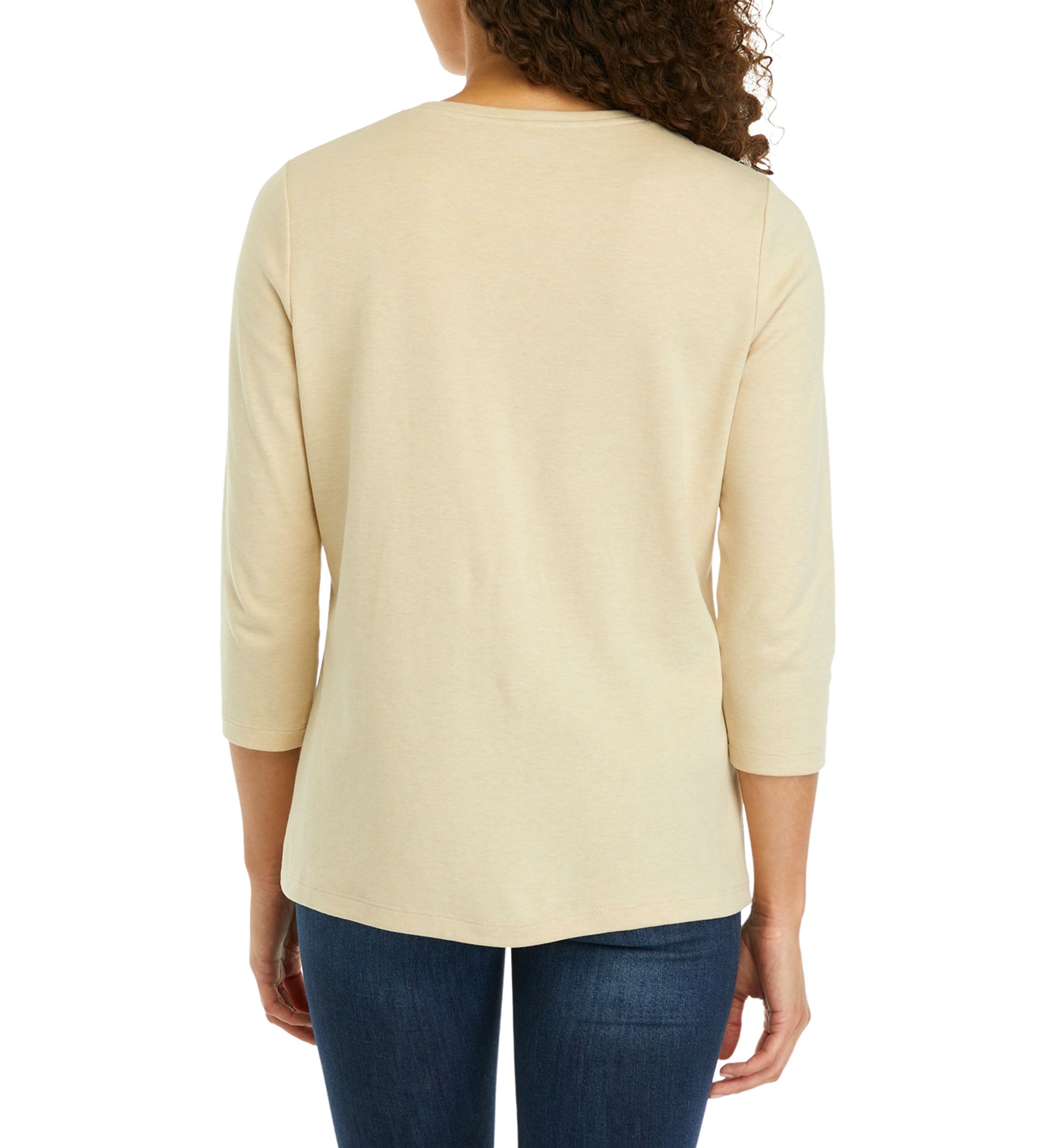 Petite 3/4 Sleeve Graphic T-Shirt