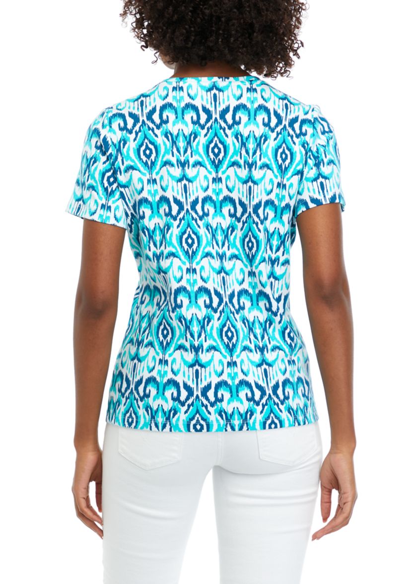Petite Printed Crew Neck T-Shirt