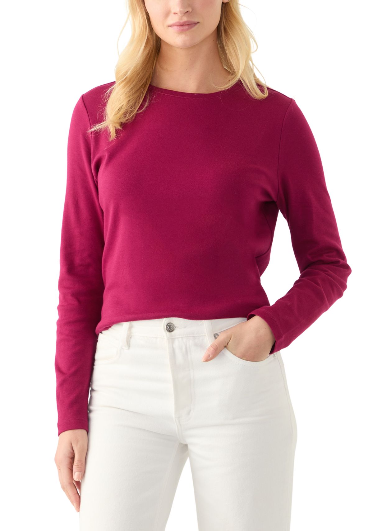 Petite Solid Crew T-Shirt 