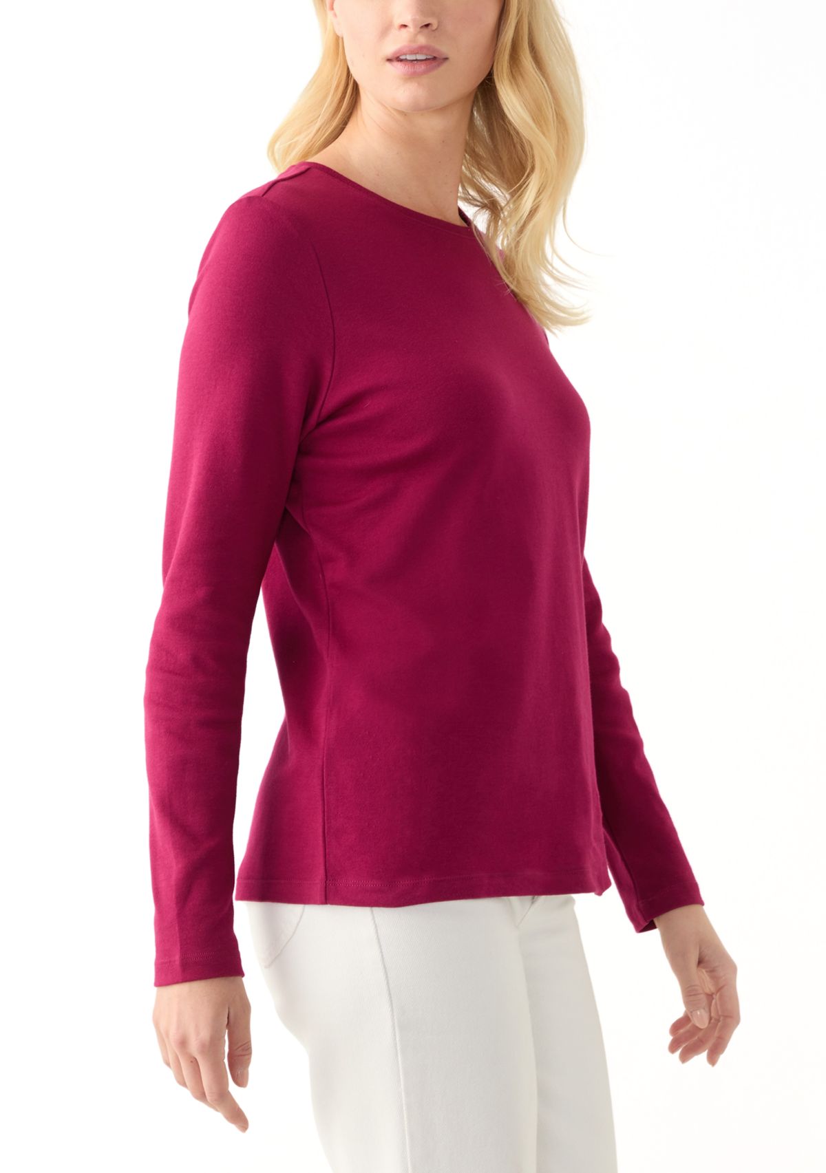 Petite Solid Crew T-Shirt 