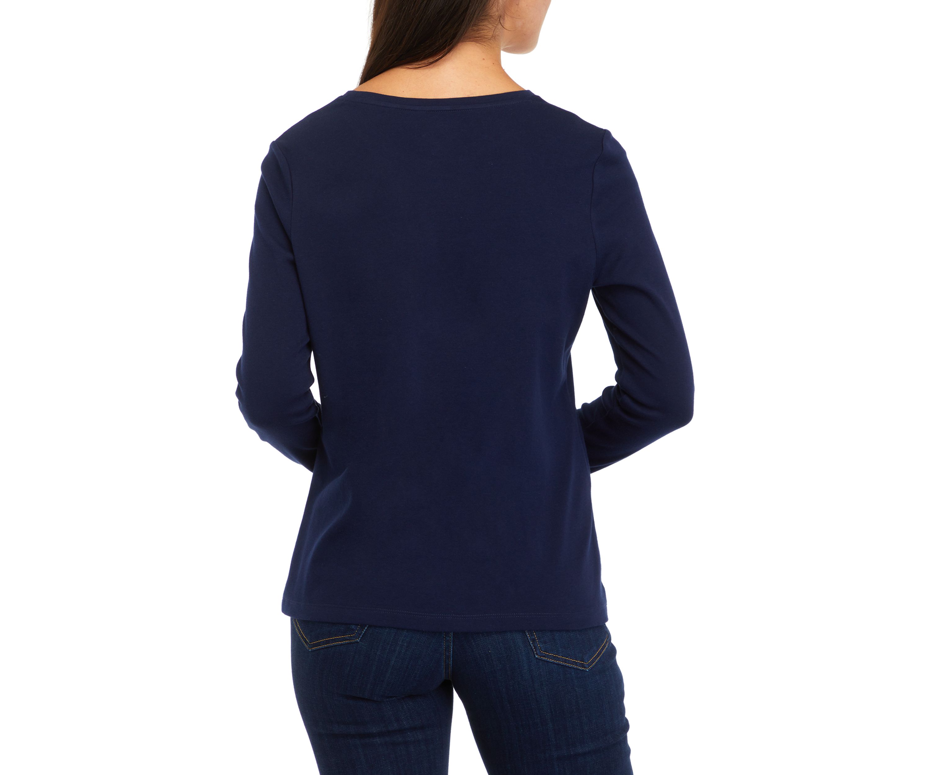 Petite Long Sleeve Graphic T-Shirt 