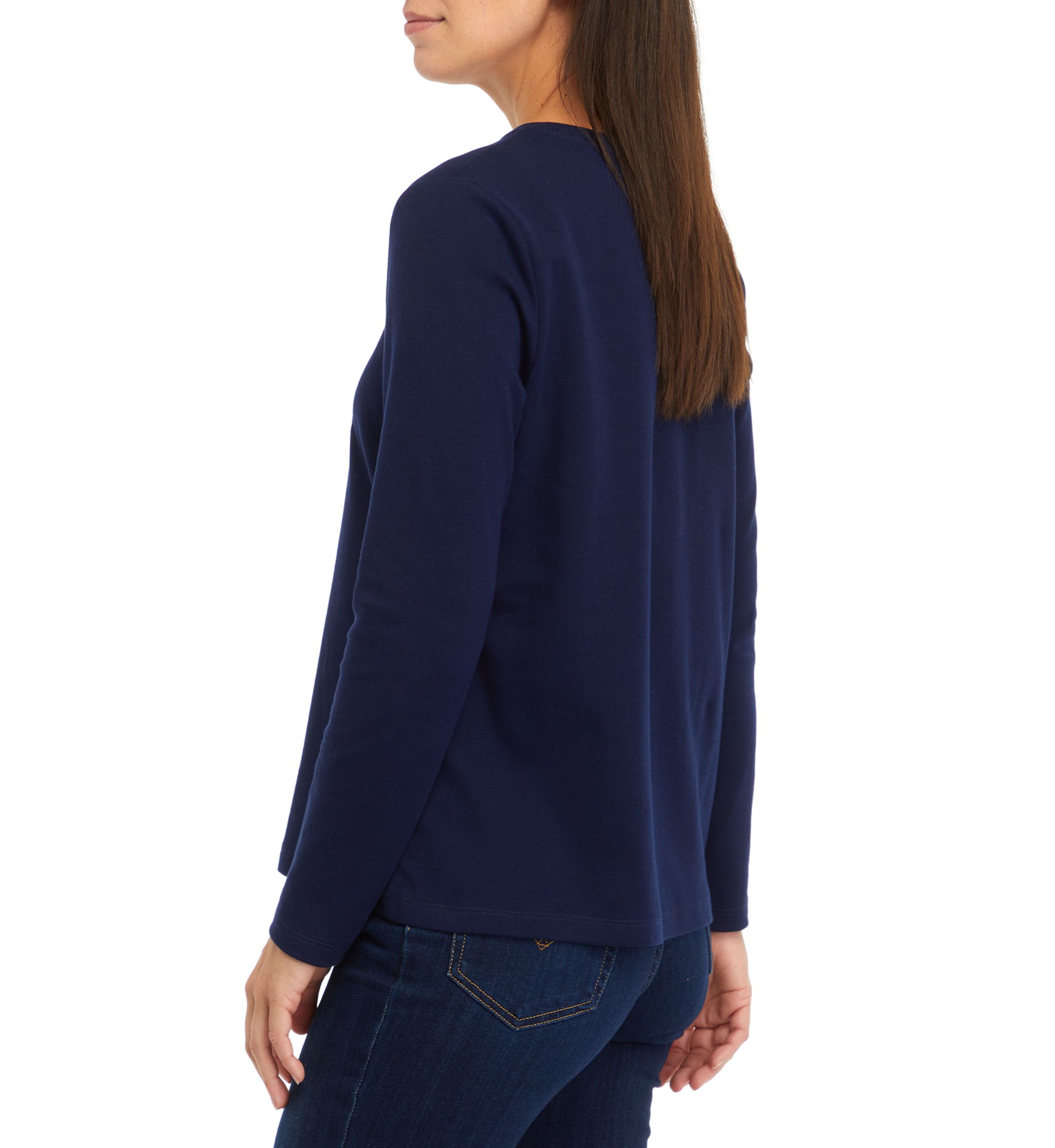 Petite Long Sleeve Graphic T-Shirt 