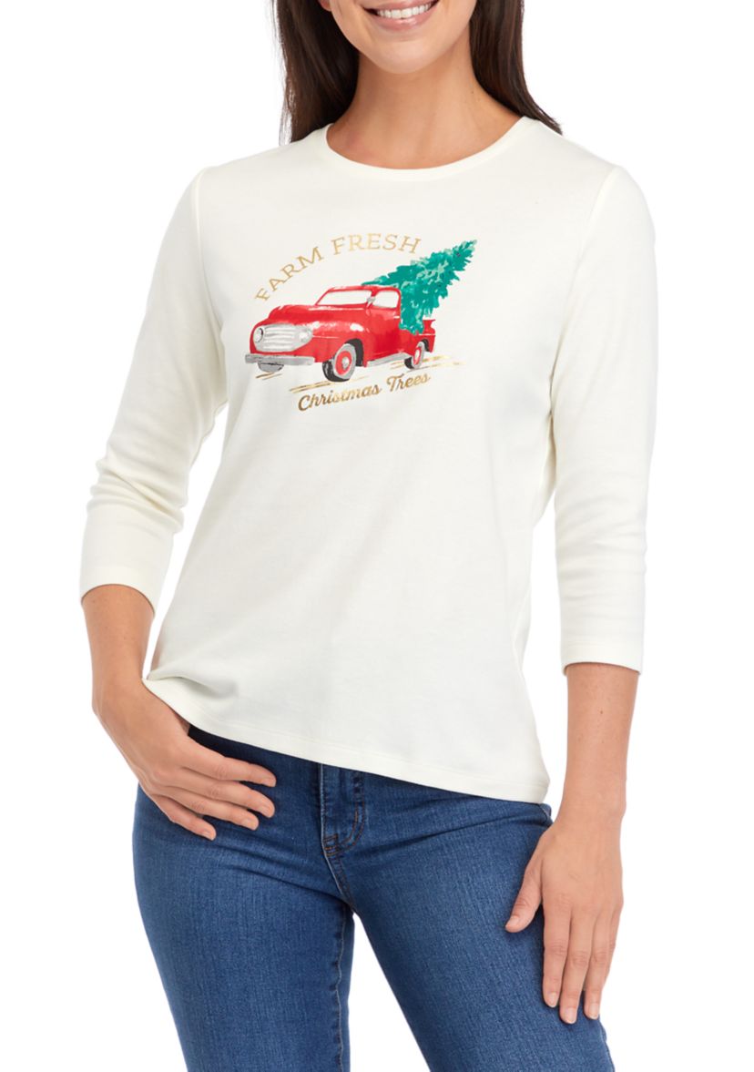 Petite Farm Fresh Graphic T-Shirt 