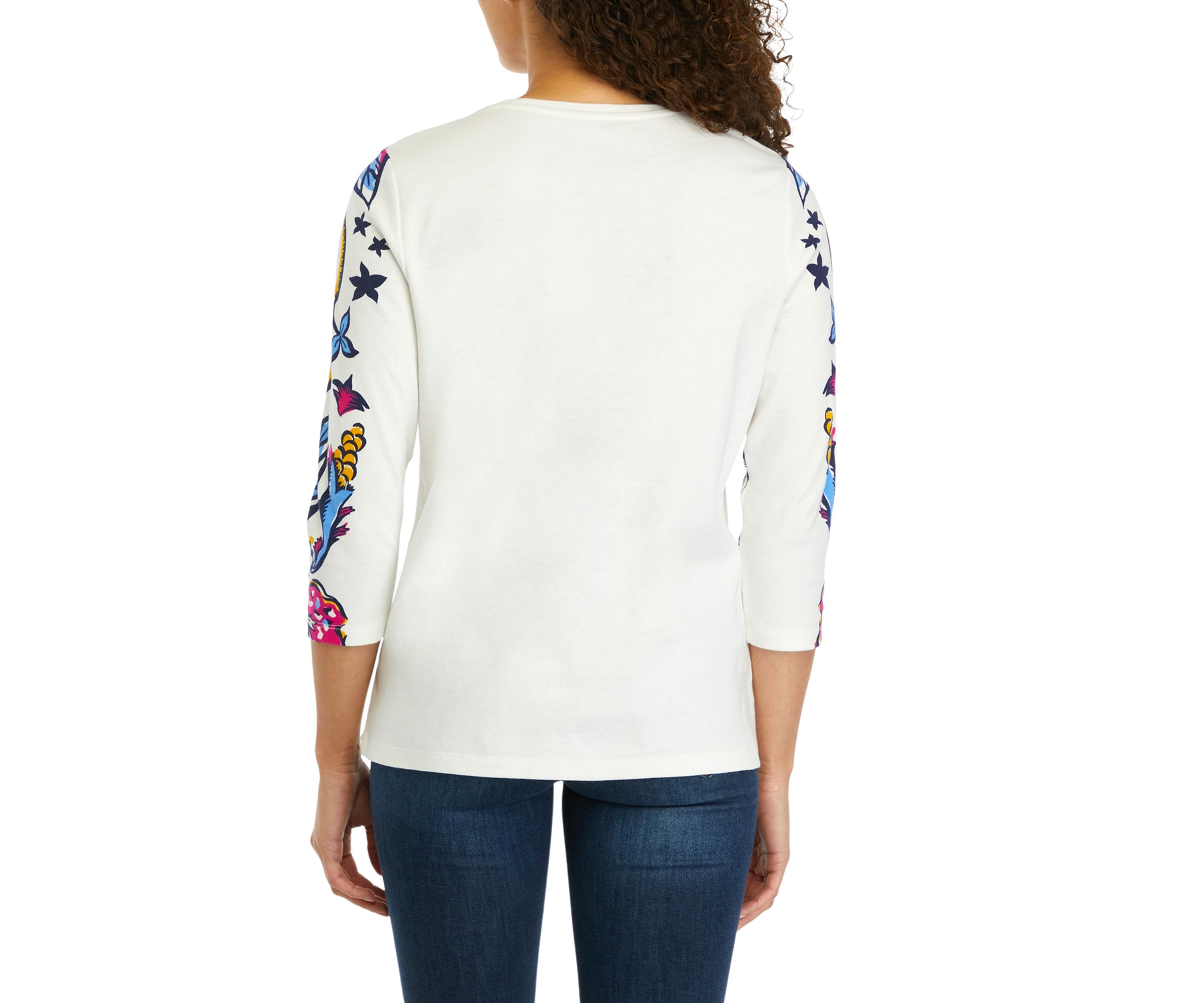 Petite Placement Printed Top