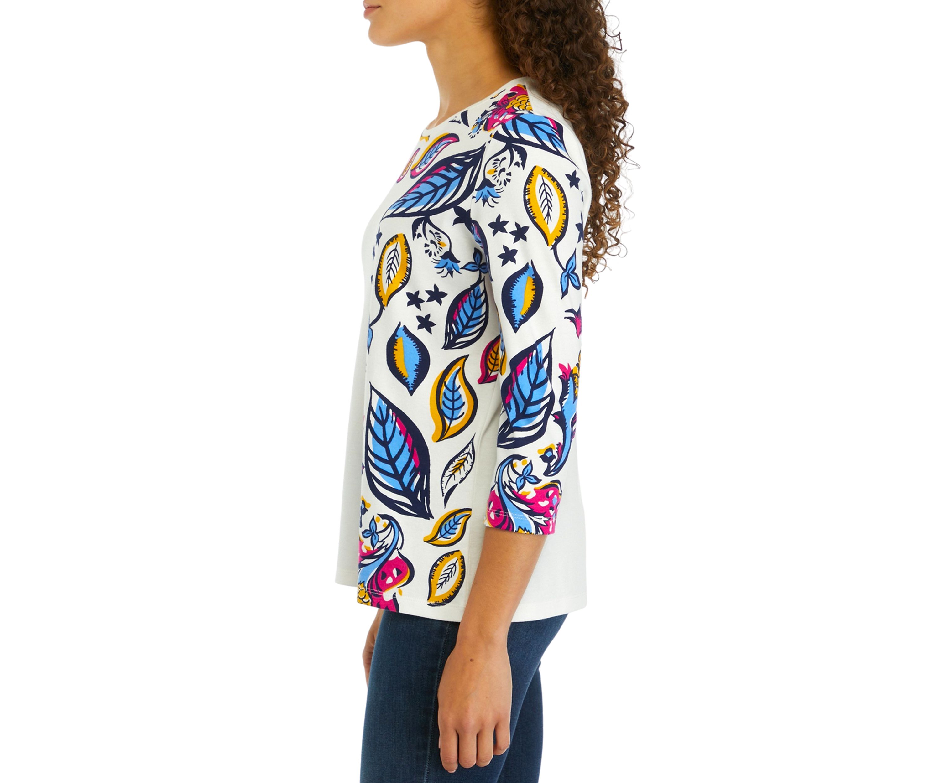 Petite Placement Printed Top