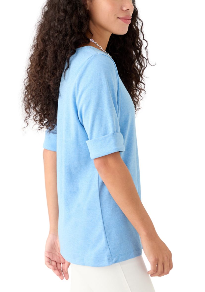 Petite Boat Neck T-Shirt 