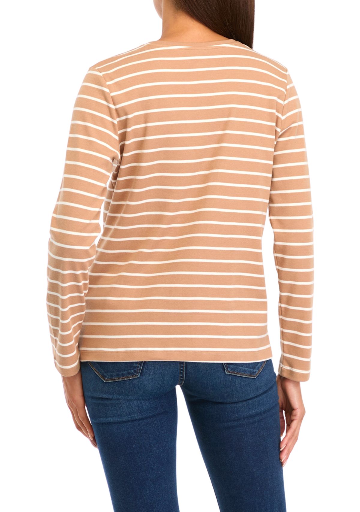 Petite Striped Crew Neck T-Shirt