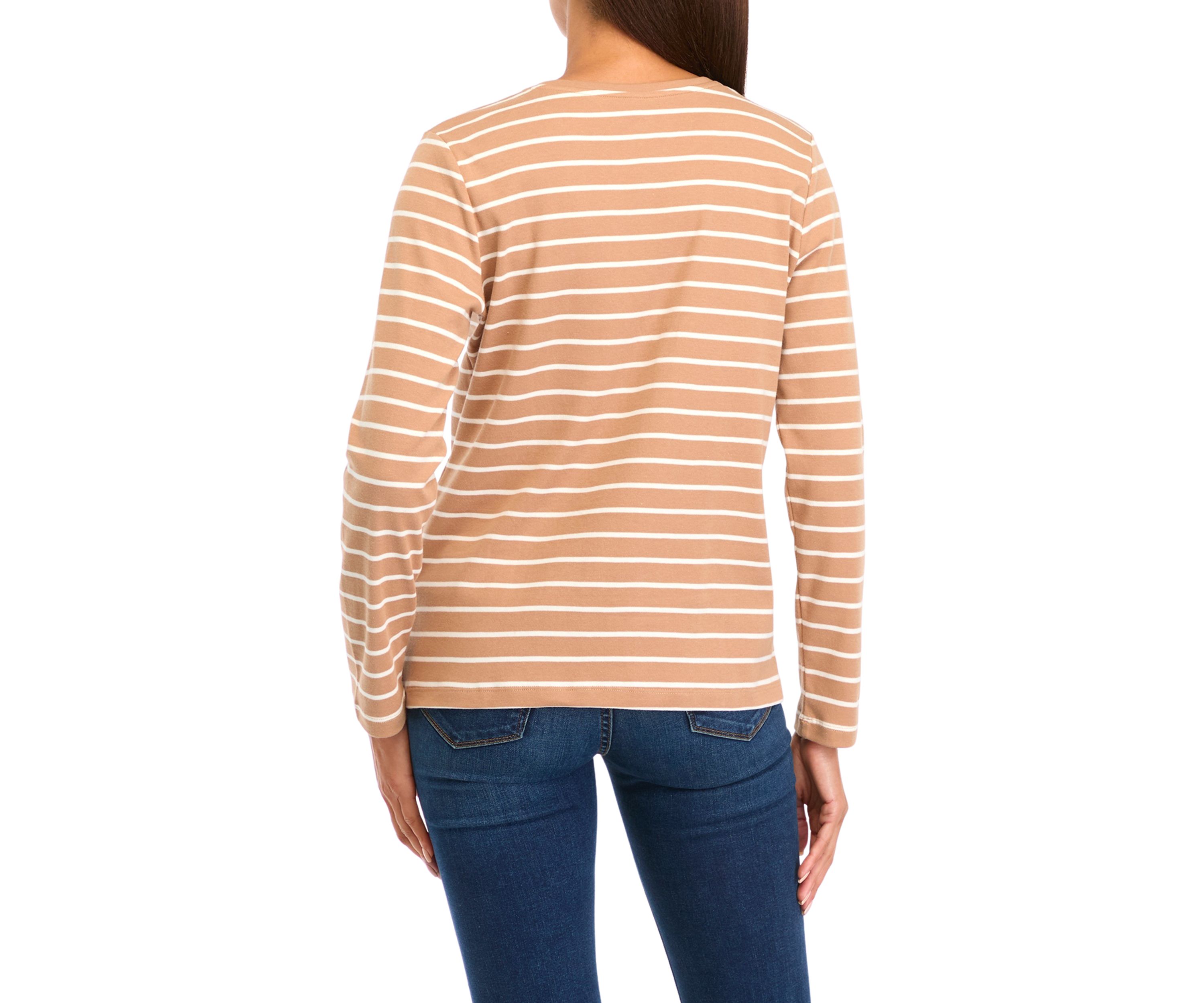 Petite Striped Crew Neck T-Shirt